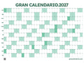 Gran Calendario 2027 - Verde claro